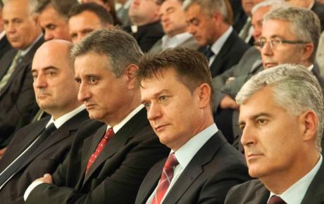 Zajedničkim snagama do ravnopravnosti bosansko-hercegovačkih Hrvata: (slijeva) Milijan Brkić, Tomislav Karamarko, Mijo Krešić i Dragan Čović