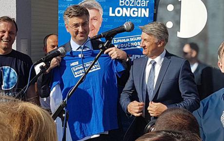 S budućim gradonačelnikom Dukićem (slijeva) i budućim županom Longinom (zdesna)