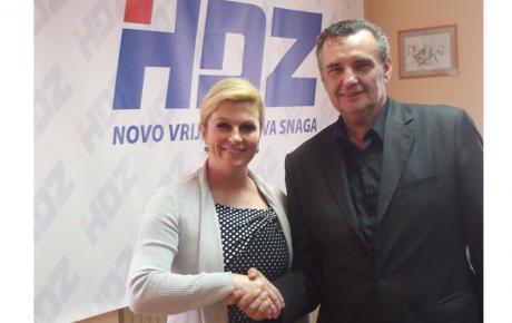 Prvi čovjek riječkog HDZ-a Lucian Vukelić s predsjednicom 