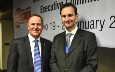 Dr. Kovač i novozelandski premijer John Key - novi predsjednik IDU-a 