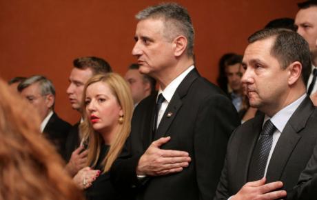 Predsjednik Karamarko s Andrijom Mikulićem i Margaretom Mađerić - četvrt stoljeća HDZ-a u Donjem gradu