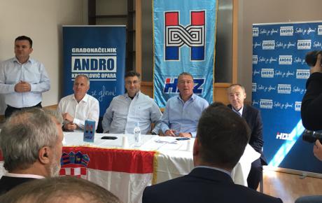 Petar Škorić, Andro Krstulović Opara, predsjednik Plenković, Zlatko Ževrnja i general Damir Krstičević